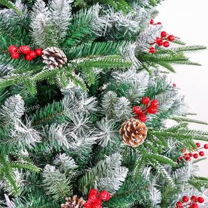 Decoración Navideña, Árbol de Navidad con Piñas Blancas y Puntas de Bayas Rojas, 1.5/1.8 Metros, Árbol Simulado de <span class=keywords><strong>PVC</strong></span>+PE - Product Image 6