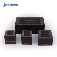 Emballage en carton magnétique biodégradable pour boîte à thé en verre, parfum, couvercle et base noirs, ensemble d'emballage cadeau, logo personnalisé