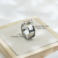 Großhandel 12mm 316L Edelstahl-Ringrohlinge für DIY-Schmuckherstellung Ringkern für Opal Ascheschale Fabrikbestand