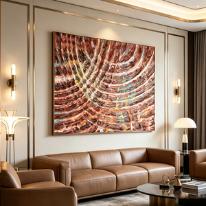 Pintura al Óleo Abstracta de Formación de Desiertos, Pintada a Mano con Serigrafía sobre Lienzo con Textura, <span class=keywords><strong>Arte</strong></span> Mural Grande sin Marco para Decoración del Hogar - Product Image 5