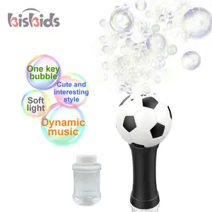 Mainan gelembung bentuk sepak bola otomatis, mainan musim panas luar ruangan berkualitas tinggi dengan lampu dan musik