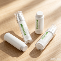 Bouteilles en plastique PET de luxe de 30 ml et 50 ml avec pompe sans air, vente directe d'usine, emballage pour soins personnels, lotion, crème