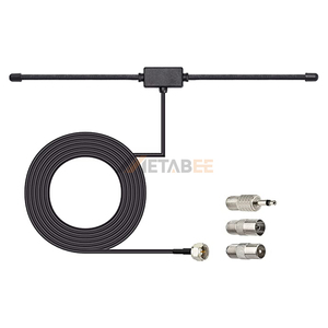 <span class=keywords><strong>FM</strong></span> 라디오 접이식 다이폴 안테나 75 옴 RF F 타입 3M RG174 케이블 <span class=keywords><strong>FM</strong></span> 송신기 - Product Image 1