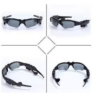 Smart Cycling Sunglasses <b>Wireless</b> Earphones Polarized Lens Sun Glasses for Outdoor Sports Gold <b>PC</b> Headphone Mic Included - Product Image 3
