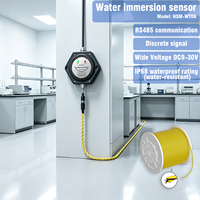 Détecteur de fuite d'eau avec capteur d'immersion RS485 Modbus, sortie relais, IP68, avec câble de détection de fuite pour centre de données