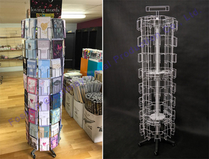 Customizable Metal Wire Display Rack Stand for Greeting Cards Rotating <strong>Post</strong> Card <strong>Holder</strong> for Floor Display - Product Image 5