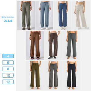 Pantalon large pour femme DL336, doux comme du beurre, avec cordon de serrage, poches latérales, pantalon décontracté et athlétique, coupe droite - Product Image 4