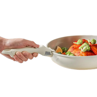 Ustensiles de cuisine de camping en plastique modernes avec poignée amovible résistante à la chaleur, poignée universelle détachable, casserole à lait, poêle à frire