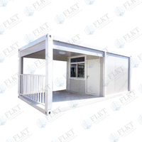 Maison conteneur FLKT, résistante aux intempéries, insonorisée, préfabriquée, modulaire, en acier, type villa.