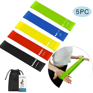 Bandas elásticas de entrenamiento con forma de cadera, reciclables, sin olor, con logotipo impreso personalizado, banda de bucle de resistencia, juego de 5 uds. De accesorios de Fitness