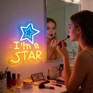 Neonawall Enseigne néon LED « I'M a <span class=keywords><strong>STAR</strong></span> » pour créateurs de contenu et streamers, avec design étoile, pour la décoration de salle de <span class=keywords><strong>streaming</strong></span> - Product Image 3