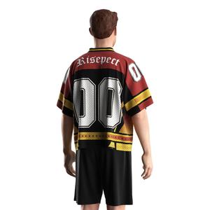 เสื้อฟุตบอลอเมริกันวินเทจ ผลิตจากผ้าถักระบายอากาศพร้อมเทคโนโลยีแห้งเร็ว เหมาะสำหรับสวมใส่ลำลอง - Product Image 4