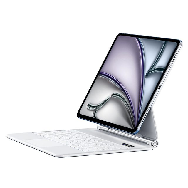Built-In Ultra Thin Multi-Touchpad Magic Keyboard Case for iPad Air 13" M4/M3/M2 Automatic Sleep/Wake 7-Color Backlit Super