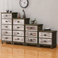 Vintage Style Möbel Multi Schubladen Truhe Holz Lagers chränke Wohnzimmer Sofa Beistell tisch Nachttisch
