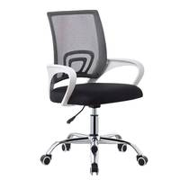 Chaise de bureau moderne style nordique, dossier en maille, roulettes en acier à cinq griffes, hauteur réglable, vente en gros usine