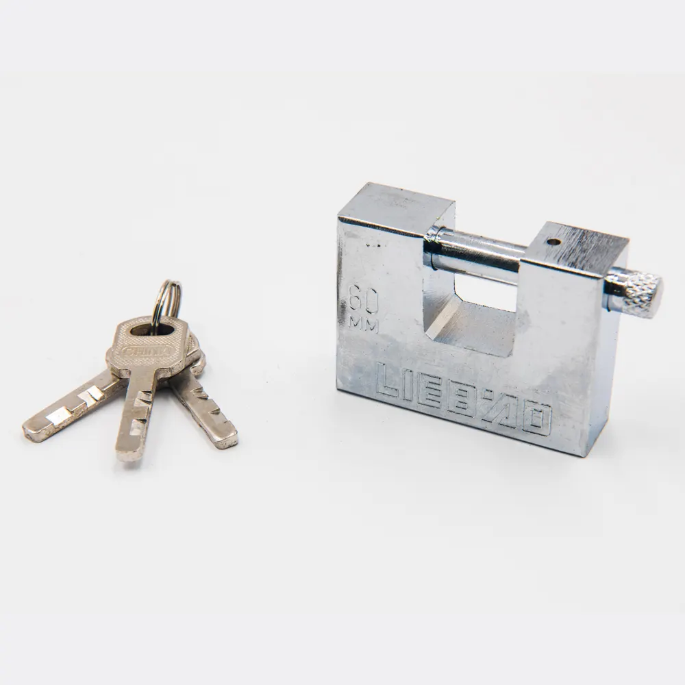 electroplating technology 60mm Lock container use rust-proof heavy duty iron padlock rectangular padlock