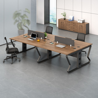 Bureau modulaire moderne blanc bon marché Design bureau d'ordinateur bureau d'étude Table de travail avec étagères à 4 niveaux