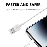 Câble USB A vers Lightning certifié MFi personnalisé de 1 m (3 pieds) – Charge rapide 2,4 A et transfert de données 480 Mbps pour iPhone 14, 13/12/11