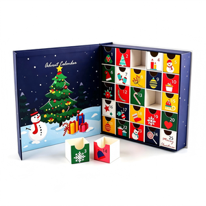 Boîte en forme <span class=keywords><strong>de</strong></span> <span class=keywords><strong>livre</strong></span> bleu marine personnalisée, boîte <span class=keywords><strong>de</strong></span> <span class=keywords><strong>calendrier</strong></span> <span class=keywords><strong>de</strong></span> <span class=keywords><strong>l</strong></span>'<span class=keywords><strong>avent</strong></span> <span class=keywords><strong>de</strong></span> Noë<span class=keywords><strong>l</strong></span> à 25 tiroirs avec impression Xms, boîte cadeau pour offrir des bonbons <span class=keywords><strong>de</strong></span> fête - Product Image 3