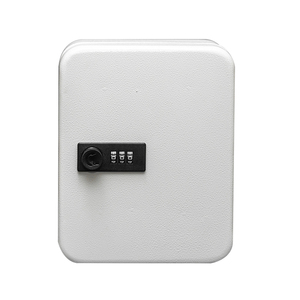 White Small size safe key box metal combination lock key box cabinet with 20 hooks wall-mounted key box