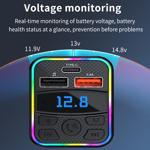 C15 BT xe MP3 máy nghe nhạc không dây Transmitter rảnh tay FM modulator TF Thẻ kép USB sạc Bluetooth kích hoạt Thuốc lá nhẹ hơn - Product Image 5