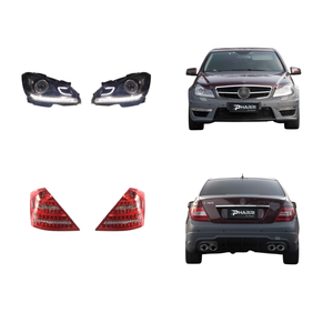 Feux avant et arrière LED pour voiture PHARRI 12V, 6000K, pour Classe <span class=keywords><strong>C</strong></span> W204 2008-2010 et C63 AMG 2011-2014, mise à niveau - Product Image 1