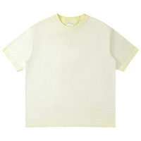 Camiseta de punto extragrande unisex al por mayor, 100% algodón, diseño liso para estampar, transpirable, 300g para hombre