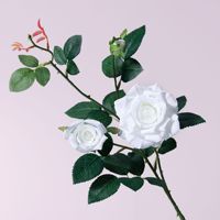 Bunga Mawar Buatan Bahan PU Terasa Mewah Model Bunga Buatan Realistis untuk Dekorasi Pernikahan & Lanskap