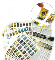 Autocollants en mousse adhésive Ta-rot pour journalisation, mini-cartes de tarot imperméables et découpées, basées sur un jeu de tarot classique