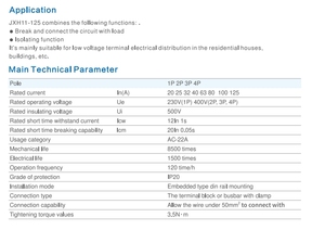 Высококачественный миниатюрный выключатель 20 25 32 40 63 80 100 125A MCB предохранительный выключатель выключателя - Product Image 5