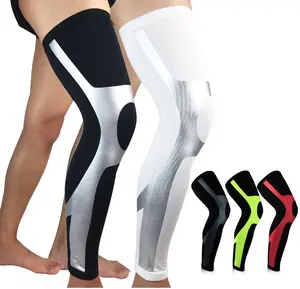 Elastic Knee Support Long Gym Knee Compression Sleeve Length Football Leg Sleeves Braces Knee