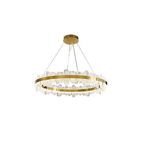 Vente en gros Lustre en cristal classique européen simple Suspension ronde en verre pour table à manger - Product Image 6