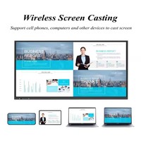 Pizarra Interactiva Inteligente LED 4K de 55 65 75 86 98 Pulgadas con Pantalla Táctil de 20 Puntos para Salas de Reuniones y SO Android/Windows
