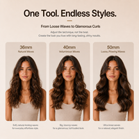 Fer à boucler professionnel à chauffage rapide avec contrôle de température LCD, ionique, en aluminium, à l'huile d'argan et à la kératine, pour salon et usage domestique, style français