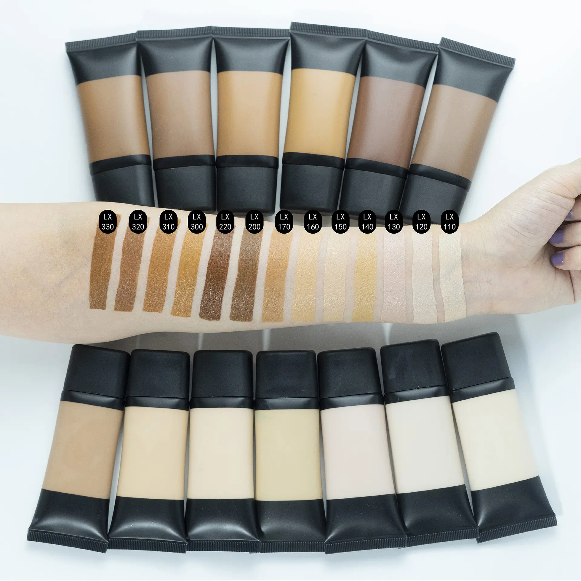 Private Label Make Up Beauty Products 13 Colors Full Coverage Liquid Foundation