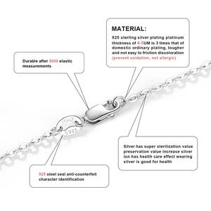 Merryshine批发定制电镀铑925纯银女士项链链 - Product Image 3