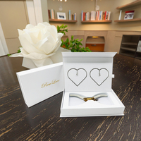 Boîte en papier avec logo personnalisable, kit de bracelets d'amitié pour couples, cadeau pour anniversaire de relation, Saint-Valentin, kit de bracelets permanents