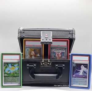 Pokemoned Graded Card Slab Sleeve Aluminio Magnético Doble cara 100% Uvr Estuche para tarjetas de vidrio templado y cajas de almacenamiento de <span class=keywords><strong>metal</strong></span> - Product Image 5
