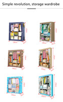 Armoires de chambre modernes en métal DIY Oodles of Space, penderie pliable à double niveau en tissu, rangement portable simple et économique pour salon