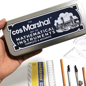 Hot Sale 13PCS <b>Office</b> School Math Set with Eraser Pencil Metal Divider Compass Set for <b>Drawing</b> Circle with Custom Logo - Product Image 2