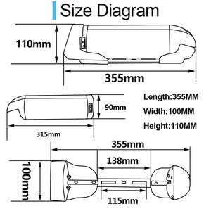 UPP Ắc Quy Chai Nước Mini 24V 36V 48V 10.4Ah 14Ah Ebike Ắc Quy Cho Động Cơ Lái Xe Giữa Khung Ống Xuống Xe Đạp Điện - Product Image 1