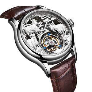 Montres mécaniques évidées au design de luxe <span class=keywords><strong>Montre</strong></span> à tourbillon squelette en acier inoxydable haut de gamme pour homme - Product Image 2