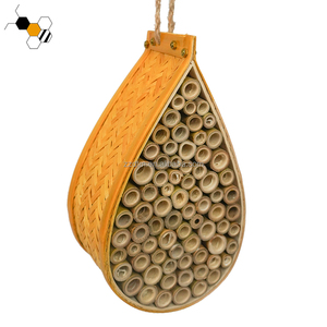 Nueva condición <span class=keywords><strong>de</strong></span> bambú natural y madera Mason Bee House Hive para Apicultura - Product Image 2
