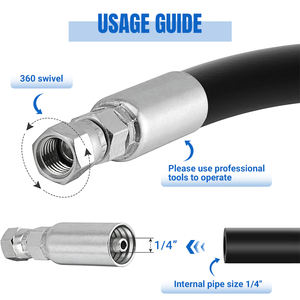 אביזרי קצה צינור הידראולי BSP נקבה עם פרוסה סוג חלק אחד סוג קצה צינור הידראולי מתאם לחיצה מסתובבת עם כיסוי הגנה - Product Image 5