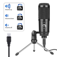 Studio d'enregistrement professionnel Vlogging avec support de trépied Microphone de jeu à condensateur USB