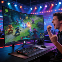 Monitor Gaming de 24 Pulgadas y 240Hz con Entrega Rápida, Monitor IPS sin Marco con Tiempo de Respuesta de 1ms para PC y Esports