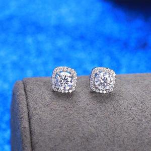 Most Selling Moissanite Diamond Earrings Premium Sterling <b>Silver</b> Fine Jewelry for Women Luxury Fashion and Daily Styling Sale - Product Image 5