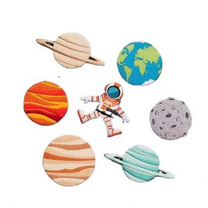 Parche de Logotipo de Ropa Bordado Personalizado con Temática de Exploración del Cosmos y Astronautas - Product Image 1