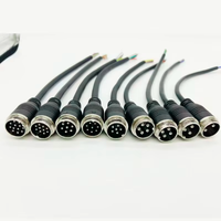 Câble d'extension vidéo GX20 Aviation Plug Line 2-12 cœurs, double connecteur mâle-femelle pour ordinateur, conducteurs en cuivre pur, PVC