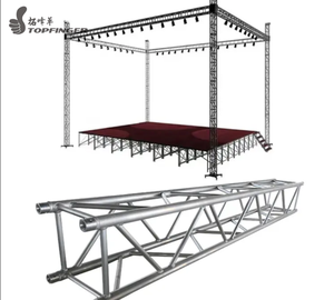 Truss de espiga de aluminio F34 de 290mm con conexión rápida y diseño modular plateado y negro para eventos al aire libre/Conciertos/fiestas - Product Image 1